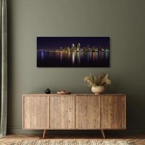 Éjszakai város képe (120x50 cm)