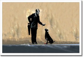 Poszter keretben 60x40 Banksy Jó kutya Kutya