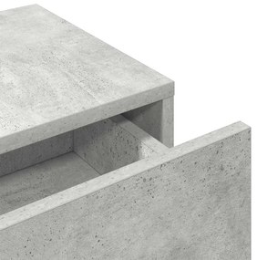 Falipolc fiókokkal betonszürke 60x26,5x15 cm műszaki fa