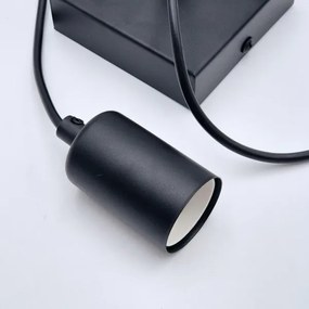 Csillár zsinóron ASTRID 1xE27/60W/230V matt fekete