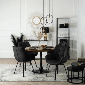 Forgó Étkezőszék Fekete Színben. LUNA