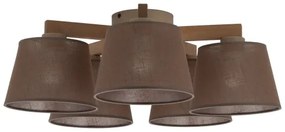 Brilagi - Felületre szerelhető csillár LATTE SABIA 5xE27/15W/230V fenyő/barna