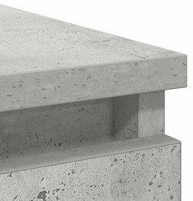 betonszürke szerelt fa tálalószekrény fiókos 71x35x84 cm