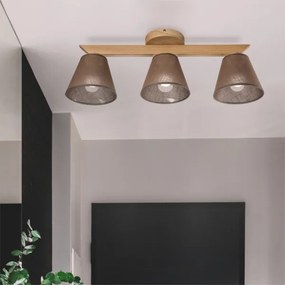 Brilagi - LED  Felületre szerelhető csillár  ANTHONY 3xE14/40W/230V tölgy/barna