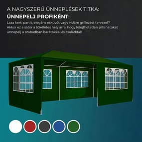 NEAPOL rendezvénysátor, 3x6m, zöld Jurhan