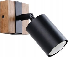 Fali lámpa ipari reflektor fekete barna Sollux olvasólámpa