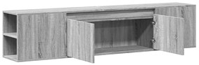 szürke sonoma színű fali TV-szekrény LED-del 180 x 31 x 39,5 cm