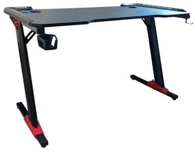 Professzionális gamer asztal karbonszálas bevonattal, LED világítással