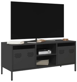 fekete hidegen hengerelt acél TV-szekrény 101,5 x 39 x 43,5 cm