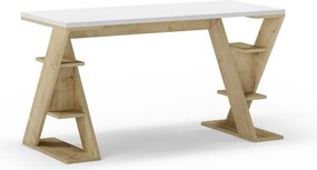 Íróasztal fehér asztallappal 60x137 cm Butterfly – Marckeric