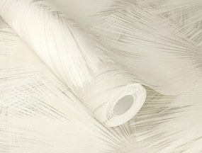 Vinyl tapéta fali flizelin bézs nagy pálmalevelek fényes