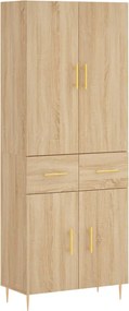 vidaXL sonoma tölgy szerelt fa magasszekrény 69,5 x 34 x 180 cm