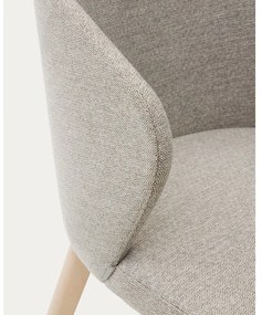 Bézs kárpitozott étkezőfotel Darice – Kave Home