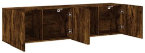 2 db füstös tölgy színű fali TV-szekrény 80 x 30 x 41 cm
