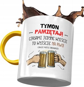 Sárga bögre Timon Barát Kolléga Ajándék Nyomtatott Fotóval