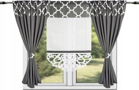 Sable Áttört Marokkó Függöny És Dekorációs Panel Szett 370x160 Sötétszürke