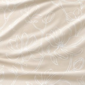Goldea pamutszatén ágyneműhuzat - aranybézs liliomok 140 x 200 és 70 x 90 cm