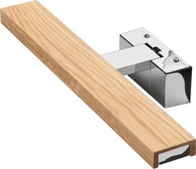 Brilagi-LED Fürdőszobai tükörvilágítás 3 az 1-ben WOODY MIRROR LED/8W/230V 40 cm IP44 króm/tölgy