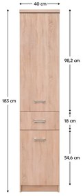 Polcosszekrény Topta Typ 31 2D1S (szonoma tölgy). 1075481