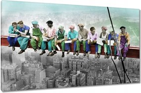 Vászonkép 120x70 Munkások a gerendán Színes