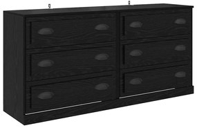 Oldalszekrények 2 pcs Fekete tölgy 70 x 35,5 x 67,5 cm Faanyag