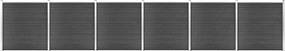 vidaXL fekete WPC kerítéspanelszett 1045 x 186 cm