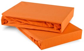 EMI narancssárga pamutjersey gumis lepedő: Full 140 x 190 cm