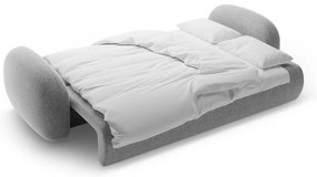 Világosszürke zsenília kinyitható-tárolóhelyes kanapé 262 cm Tonale – Cosmopolitan Design