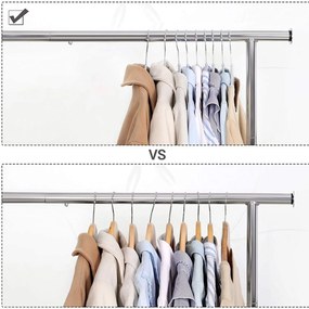 Csúszásmentes vállfa, műanyag ruhaakasztók, 50 db