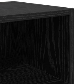Éjjeli szekrény fekete tölgy 40x30x50 cm műszakilag megmunkált fa