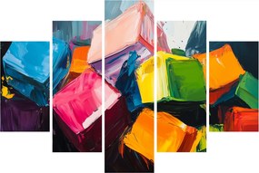 Kép - Színes kockák (150x105 cm)