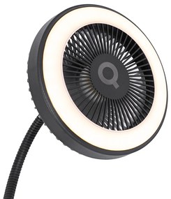 Asztali ventilátor fekete LED-del 2700K - Dores