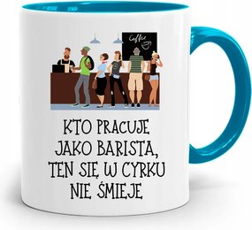 Barista Kávézó Bögre Kék nyomott mintával