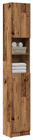 vidaXL Fürdőszobaszekrény régi fa 32x25,5x190 cm gépelt fa