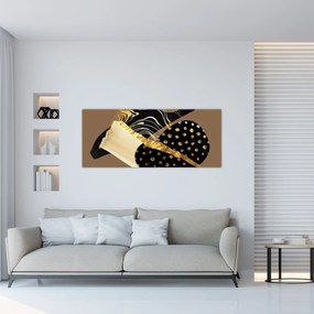 Kép - Absztrakció aranybarna N⁰1 (120x50 cm)