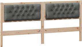 vidaXL Fejtámla Egyéb barna és sötétszürke 180 cm Tömör fenyőfa