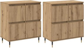 vidaXL Tárolószekrény 2 pcs Artisan tölgy 60 x 35 x 70 cm