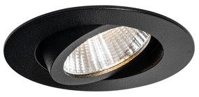 Süllyesztett spotlámpa fekete 6,8 cm LED-del 545 lm szabályozható IP65 - Gaius