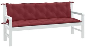 2 db melange bordó szövet kerti padpárna 180 x 50 x 7 cm