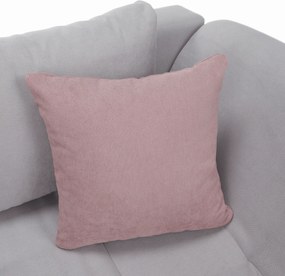 Ülőgarnitúra, világosszürke/púderrózsaszín, szövet, balos, BRATO