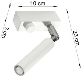 Fehér spotlámpa 10x3 cm Tiden – Sollux