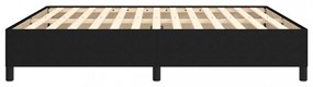 fekete szövet ágykeret matrac nélkül 160 x 200 cm