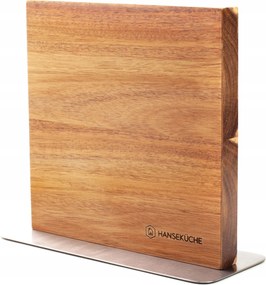 Mágneses késtartó állvány akácfából