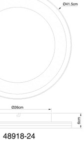 Globo 48918-24 - LED Dimmelhető mennyezeti lámpa CLARINO LED/24W/230V + távirányító