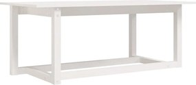 vidaXL fehér tömör fenyőfa dohányzóasztal 110 x 55 x 45 cm
