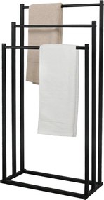 Törölközőtartó állvány, fekete, POLDO