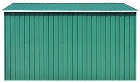 zöld fém kerti fészer 257 x 298 x 178 cm
