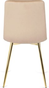 Szék krém színben, bársony kárpittal. YORK