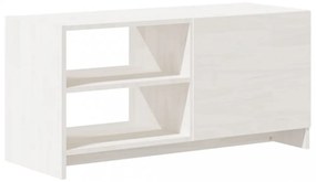 fehér tömör fenyőfa TV szekrény 80 x 31 x 39 cm