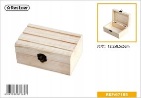 Fából készült Téglalap alakú Natúr Tároló Doboz